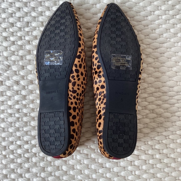 Birdies The Goldfinch Mini Cheetah Tipped Calf Hair Size 8 Ballet Flat Shoe NWOT - Picture 4 of 6